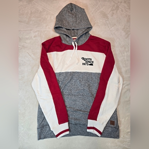 Roots Red, Gray, and White Hoodie - Picture 1 of 12